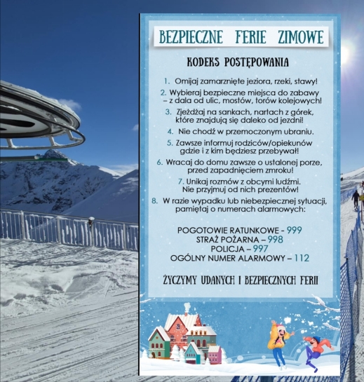 BEZPIECZNE FERIE 