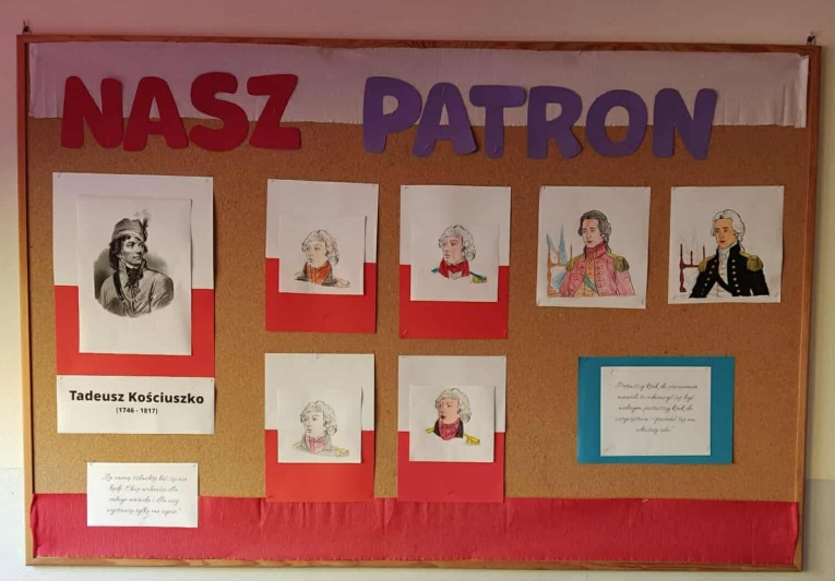 TADEUSZ KO�CIUSZKO - PATRON NASZEJ SZKO�Y